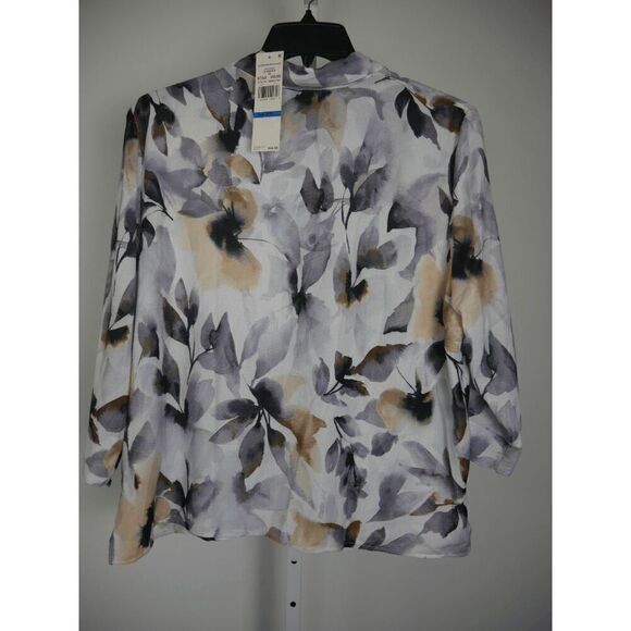 Alfred Dunner Women's Petite Classics Leaf Shirt PXL - Picture 5 of 7